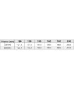 Koleno Ø120/90° pevné s revizním otvorem, nerez | tloušťka 1,0 mm