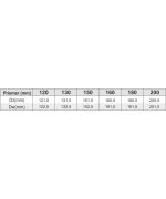Koleno ø150/90° pevné s revíznym otvorom, nerez
