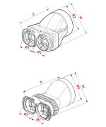 Stropní box AWENTA 2×75/125 – nízký