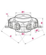 Rozdělovací box AWENTA 8×75/160–200 – průchozí