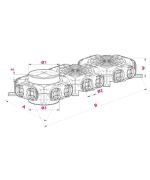 Rozdělovací box AWENTA 16×75/160–200 – průchozí