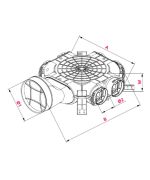 Rozdělovací box AWENTA 6×75/125 – přímý