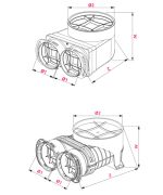 Stropní box AWENTA 2×90/160 – přímý
