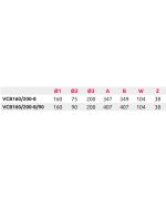 Rozdělovací box AWENTA 8×90/160–200 – průchozí