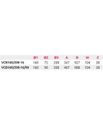 Rozdělovací box AWENTA 16×90/160–200 – průchozí