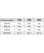 Komínová hlavice s ložiskem Ø220 mm nerez