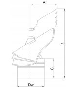 Komínová hlavice s ložiskem Ø220 mm | tloušťka 1,0 mm