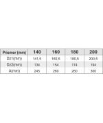Přechod do šamotu Ø160 mm nerezový