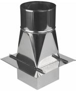 Přechod s redukcí čtverec Ø160 mm nerezový