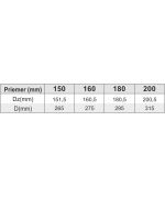 Podstavec nástavce Ø120 mm nerezový