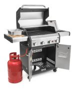 Plynový gril G21 Alabama Silver BBQ Premium Line, 5 hořáků + redukční ventil zdarma
