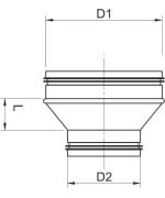 Redukce s těsněním SPIRO Ø125/Ø80 mm