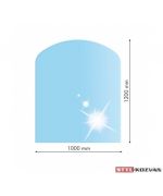 Sklo pod kachle - SKOSENÝ OBLÚK