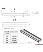 Tunelová mriežka LUFT 60x400 - čierna