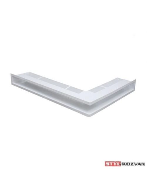 Tunelová mriežka rohová LUFT 766x547x90 ľavá - biela