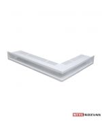 Tunelová mriežka rohová LUFT 766x547x90 ľavá - biela