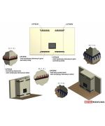 Tunelová mriežka rohová LUFT 766x547x90 ľavá - biela