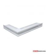 Tunelová mriežka rohová LUFT 766x547x90 pravá - biela