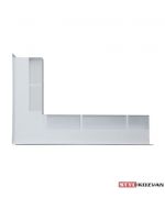 Tunelová mriežka rohová LUFT 766x547x90 pravá - biela