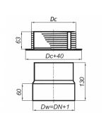 Komínový prechod DN130/DC200